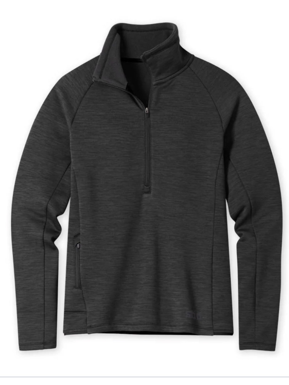 Stio Women’s Glide Power Stretch Abyss Heather Gray Zip Pullover Fleece Top L - Picture 3 of 10